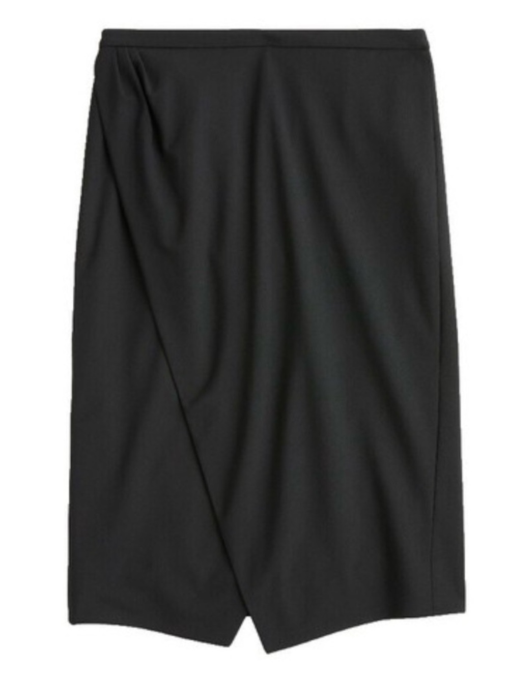 J. Crew NWT wool blend asymmetrical black pencil skirt, size 4